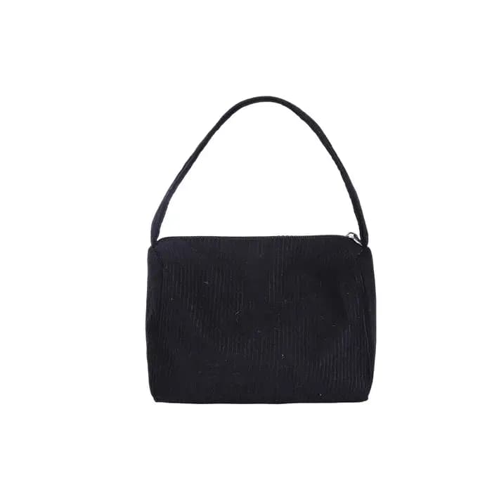 Sac carré compact à porter à la main, sac bandoulière, sac baguette rétro en velours côtelé tendance