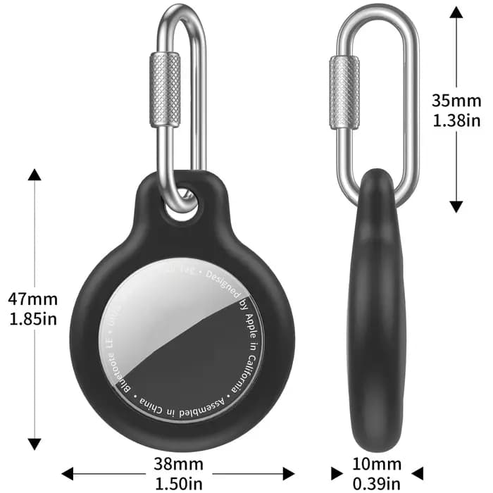 Support Eayburst pour AirTag Apple – Étui antichoc anti-perte avec porte-clés sécurisé et mousqueton – Accessoires