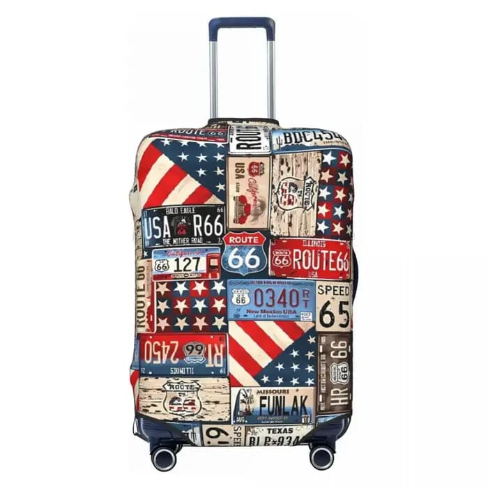 Juste de valise imprimée de voyage, étui à bagages pratique, protecteur de voyage, histoire vintage,