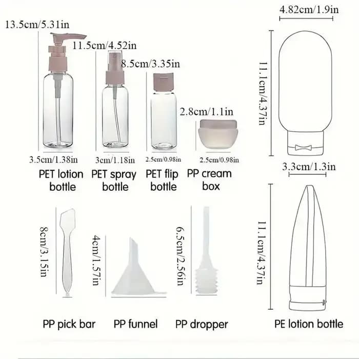 Récipient de liquide de voyage