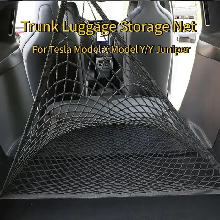 Pour Tesla Model Y Juniper Model X : Filet de rangement pour coffre