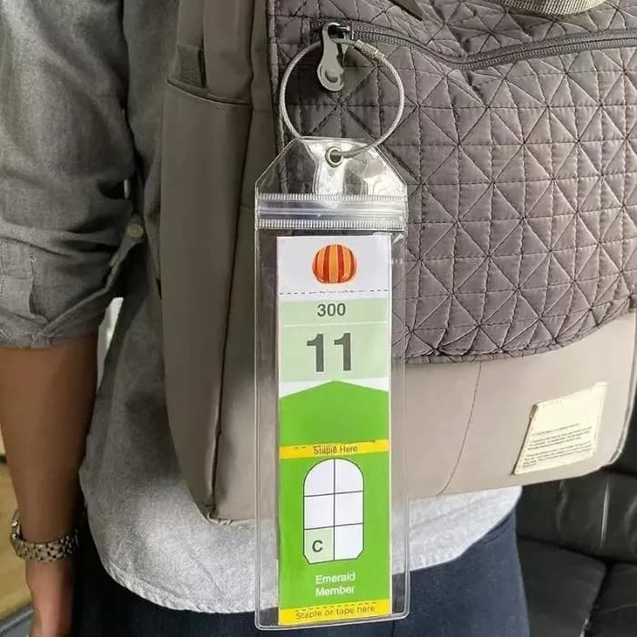 Étiquette de bagage de croisière en PVC transparent épaissi