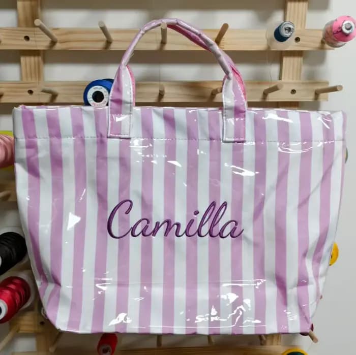 Sac fourre-tout rayé tendance pour femme