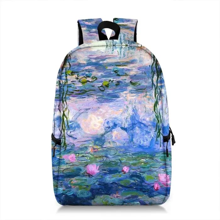 Sac à Dos Peinture à l'Huile de Claude Monet GustAbility Klimt Van Gogh