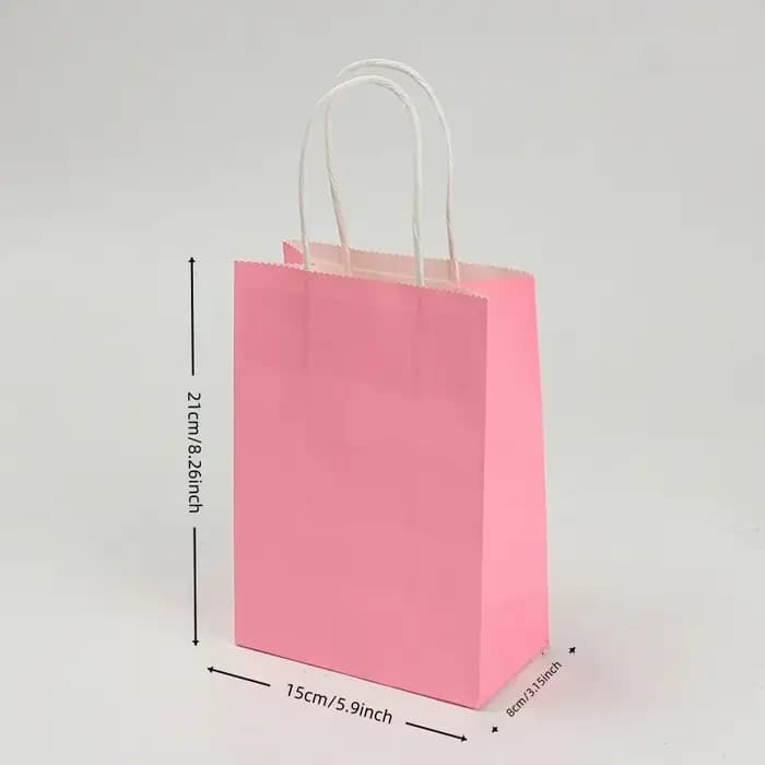 Sacs cadeaux en papier kraft multicolores avec poignées