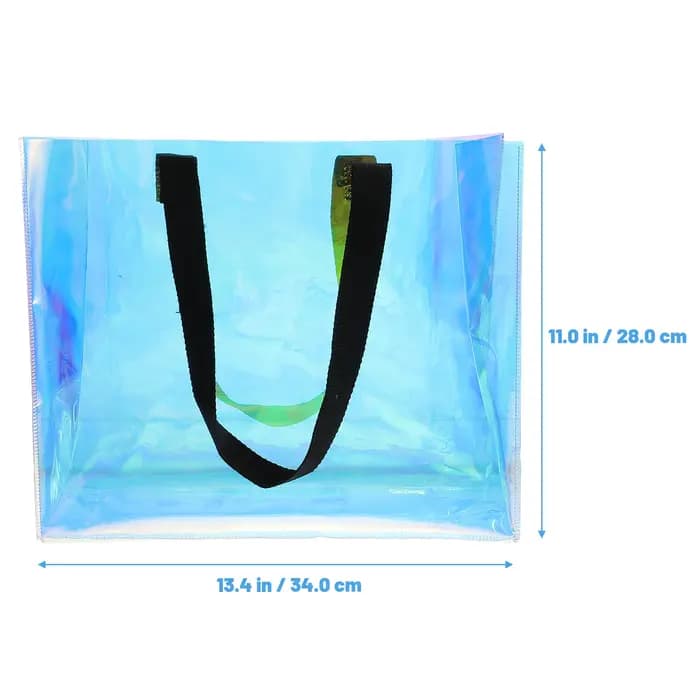 Sac transparent irisé PVC imperméable Shopping épaule sac à main holographique Portable travail plage décontracté