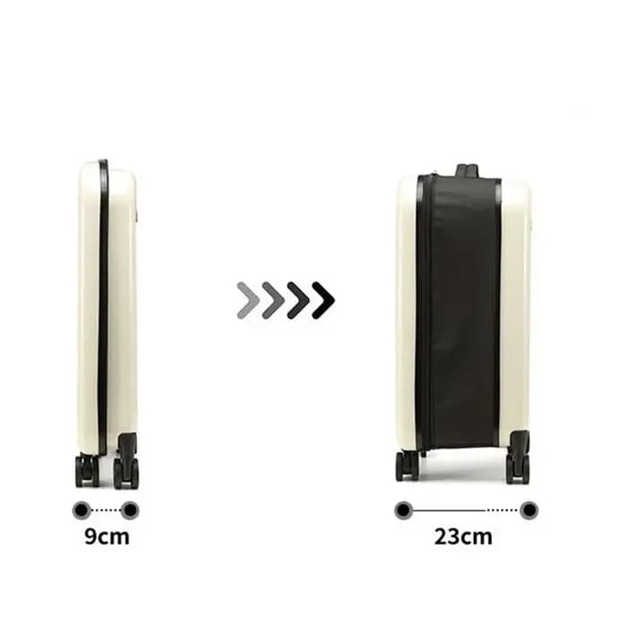 Bagage pliable à poignée télescopique à tube unique – Sac de cabine de 20" et valise à carreaux de 24" avec roues