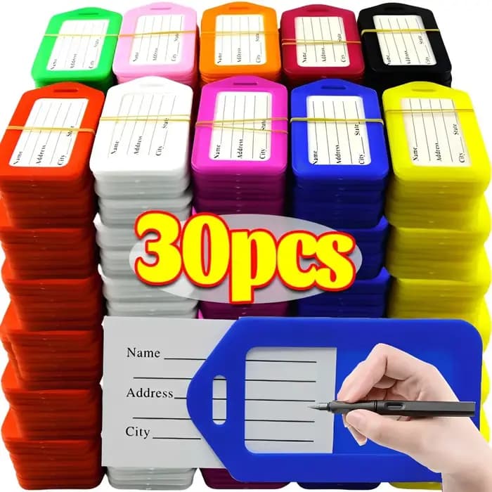 Étiquettes de bagage de couleurs