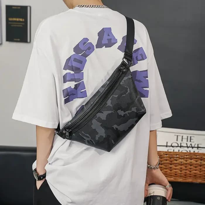 Nouveaux sacs banane de Camouflage pour hommes Version coréenne sac de taille petits