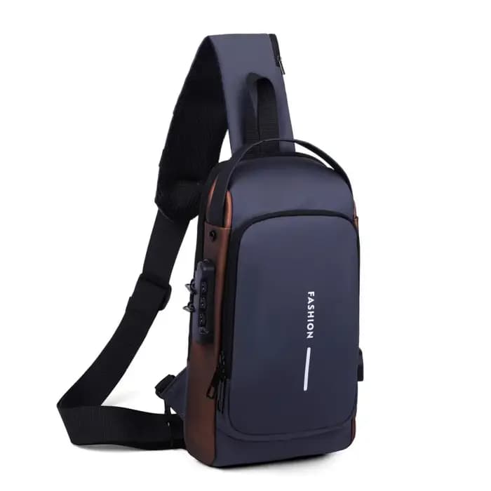 Sac de poitrine antivol avec mot de passe pour hommes