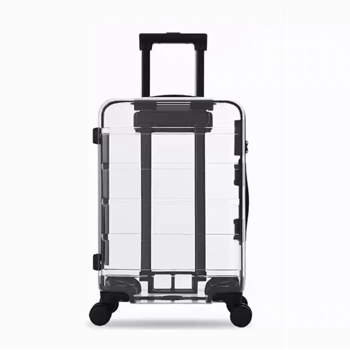 Valise Transparente de Luxe pour Homme et Femme, Bagage à Roulettes, Trolley d'Embarquement, Bagage
