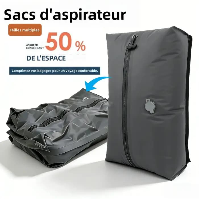 Lot de 5 Sacs de Compression sous Vide TPU (9L-41L)