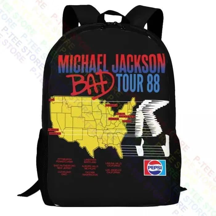 Michael Jackson Mauvais tour 1988. P-1170Backpack Sac à chaussures grande capacité personnalisé
