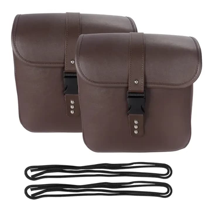 Sacoche de selle en cuir PU pour moto