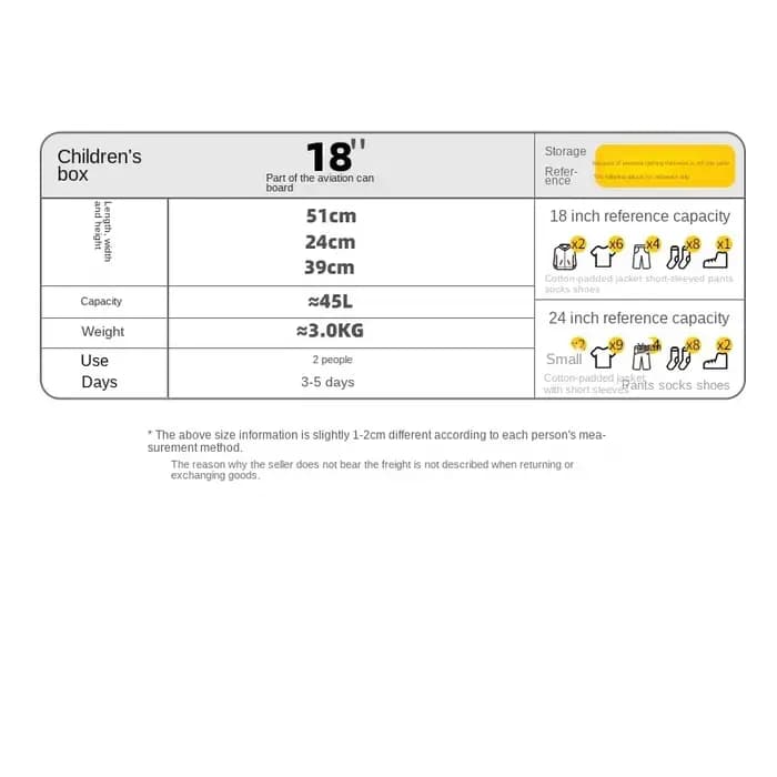 Valise pour enfants de 21 pouces