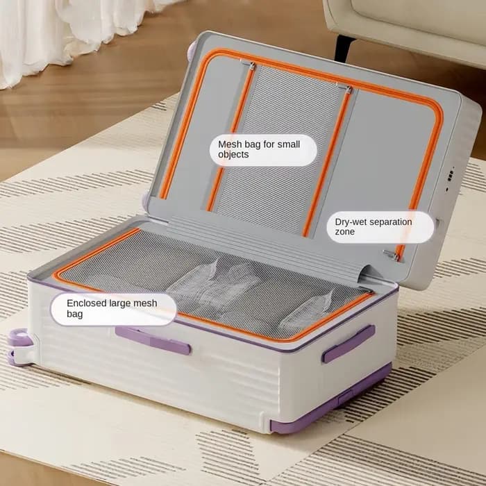 Valise de voyage grande capacité avec ouverture frontale