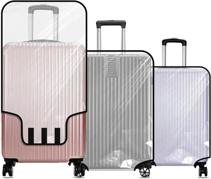 Housse de protection transparente et imperméable pour bagages