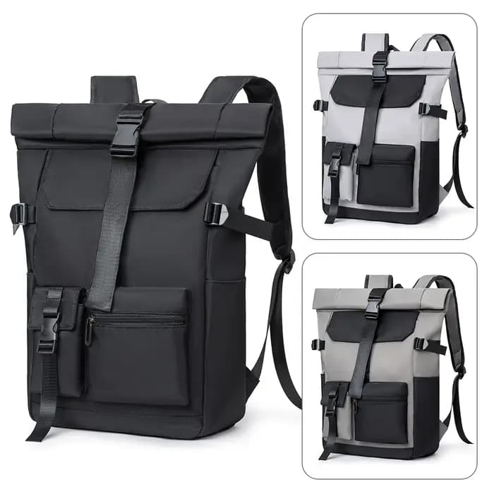 Sac à dos de voyage 20L/26L léger à fermeture roll-top pour femmes et hommes, sac d'école antivol po