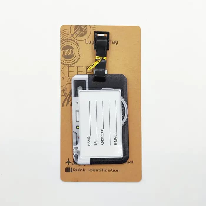 Étiquette de bagage pour appareil photo