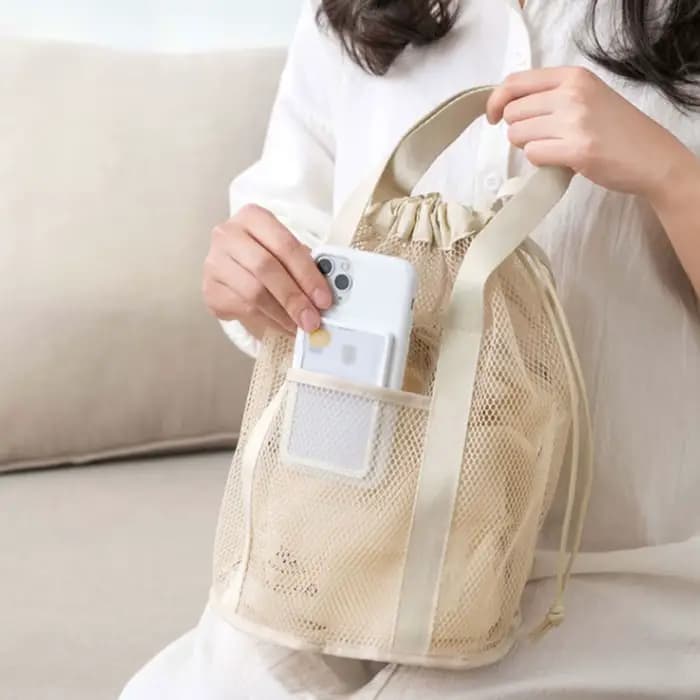 Trousse de toilette de voyage beige