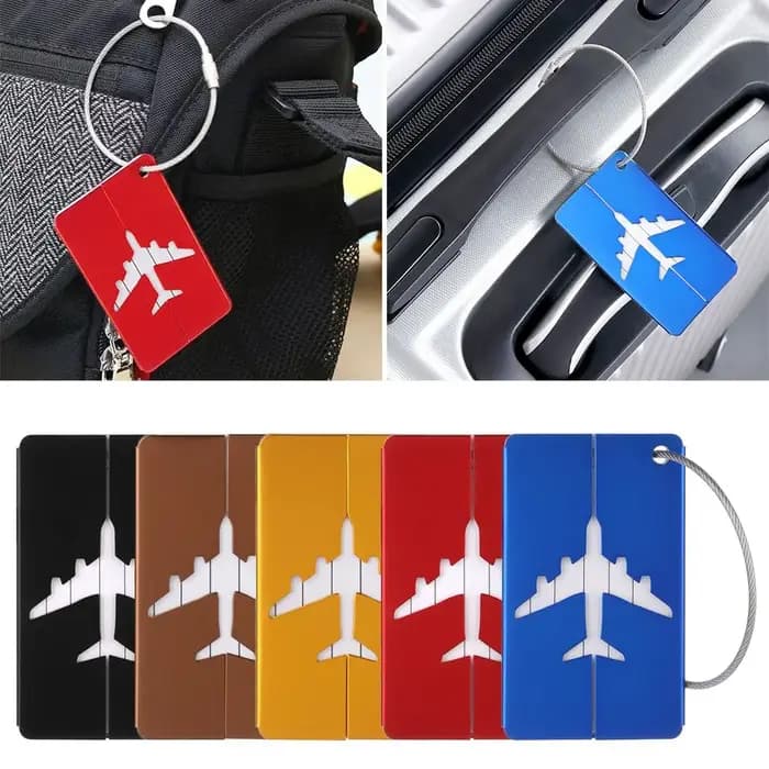Étiquettes de bagage de voyage en aluminium réutilisables