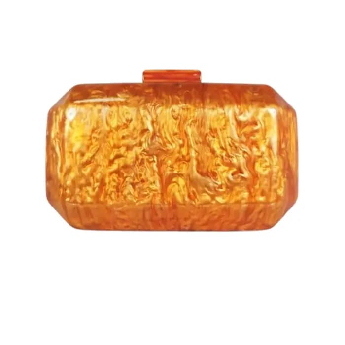 Sac de soirée à bandoulière en marbre acrylique pour femmes