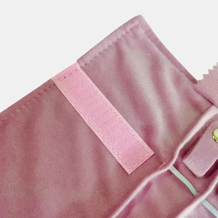 Organisateur de bijoux de voyage en cuir blanc