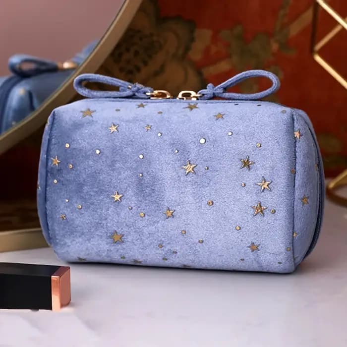 Trousse de maquillage en velours pour fille