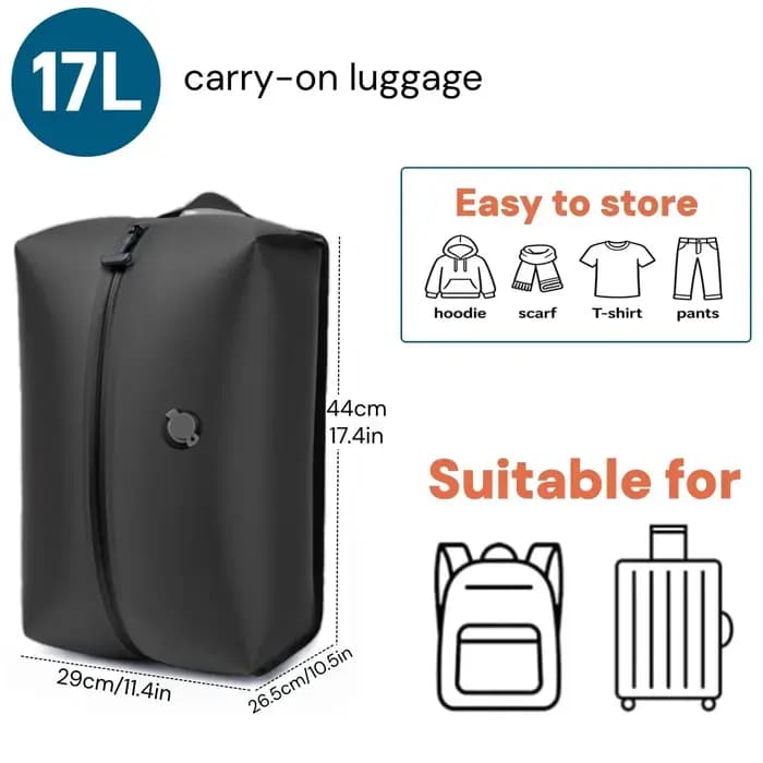 Gain de Place 80% Sacs sous Vide pour Vêtements avec Pompe Électrique Sans Fil 9L 17L 34L Organisateur de Bagage à Main Ryanair Croisière Camping Salle de Sport Déménagement Accessoires de Voyage Maté