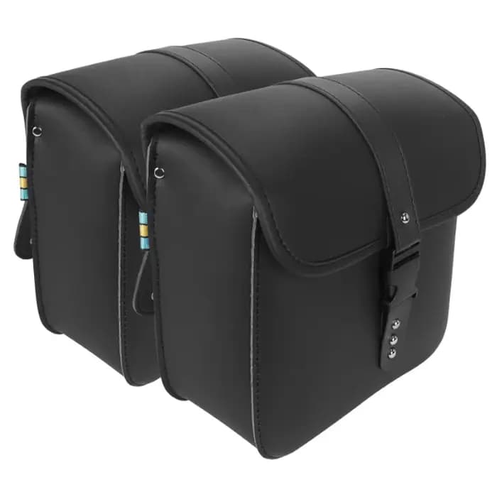 Sacoche de selle en cuir PU pour moto