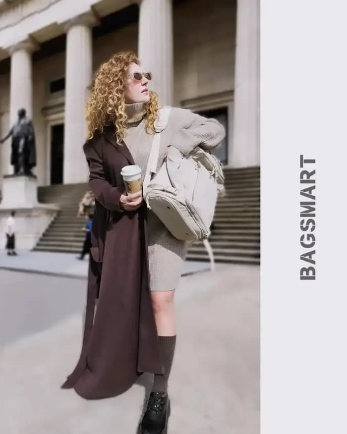BAGSMART sac à dos de voyage grande capacité sac à dos de Compression sous vide femmes 15.6 pouces p