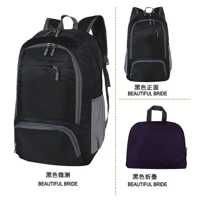 Sac à dos pliable sac d'alpinisme en plein air loisirs sport voyage sac pliant cartable étudiant