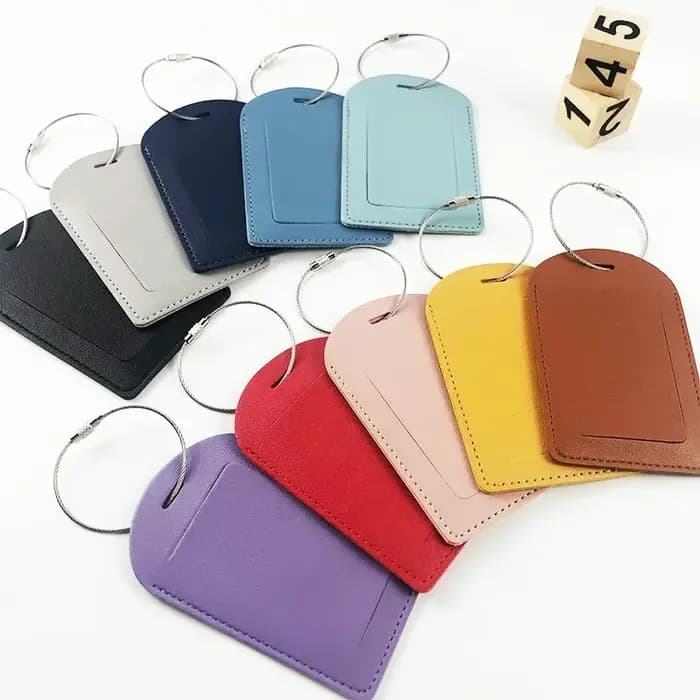 Étiquettes de bagage en cuir PU pour femmes et hommes