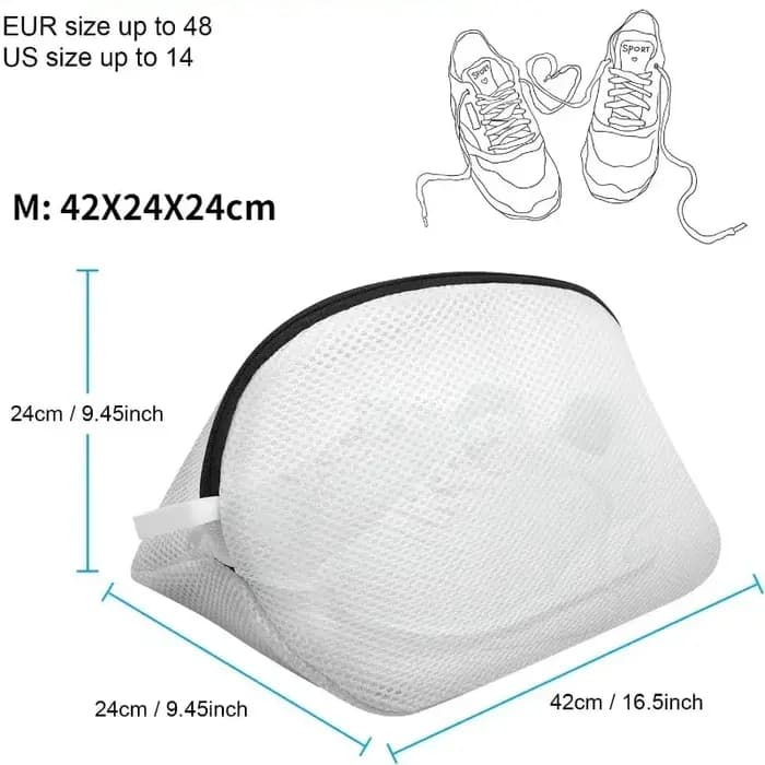 Sac à linge en maille, sac à chaussures pour Machine à laver avec fermeture éclair