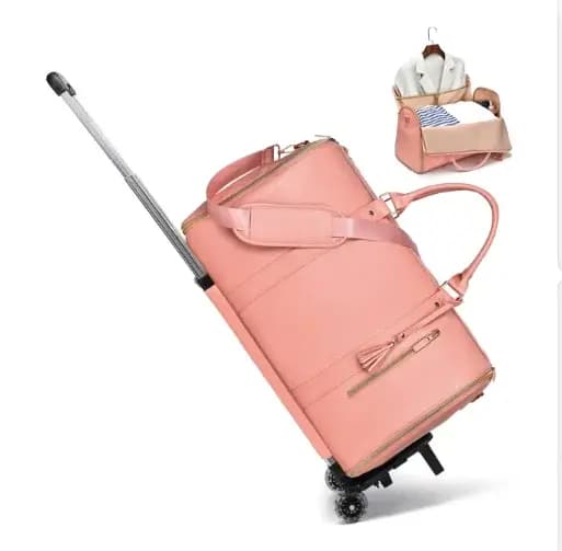 Sacs à vêtements roulants pour femmes, sac à main de voyage avec roulettes, sac polochon pour vêteme