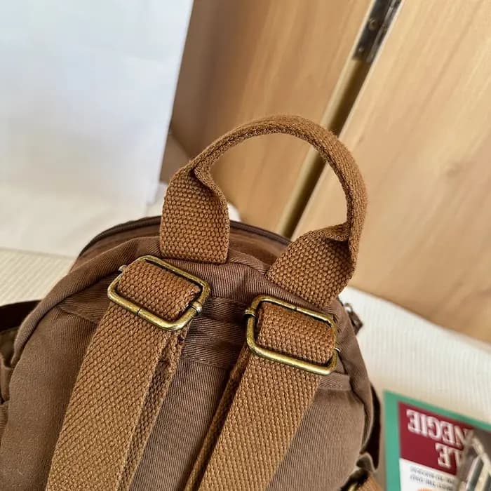 Mini sacs à dos en toile 100% coton pour femmes