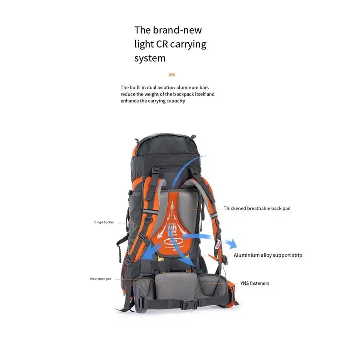 Sac à dos de randonnée Naturehike 70L grande capacité