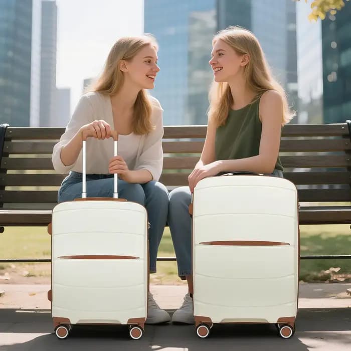 S/M/L KONO valise à main légère en polypropylène 4 roues Spinner chariot rigide et serrure TSA
