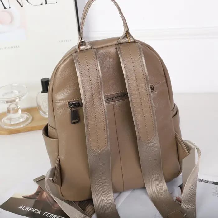 Sac à dos en cuir véritable pour femmes