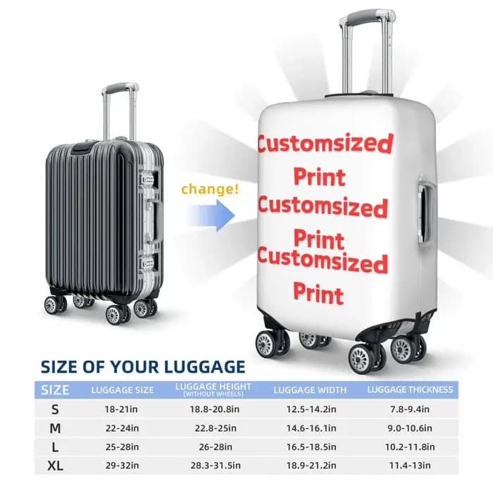 Housse de valise imprimée d'image personnalisée