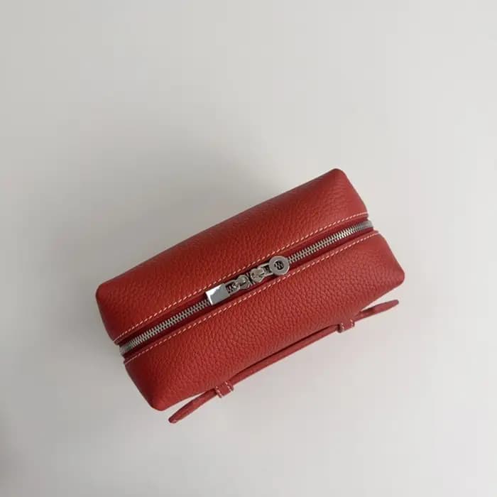 Sac à cosmétiques en cuir véritable pour femmes