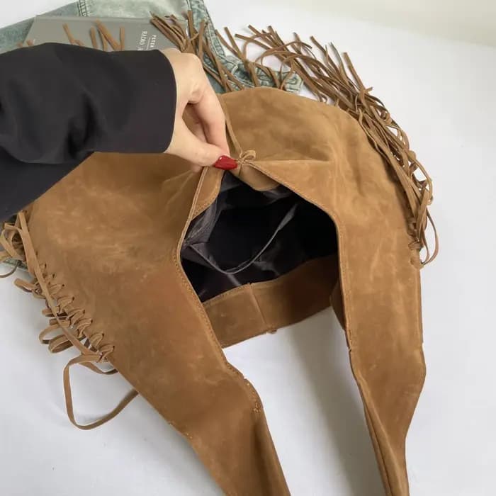 Sac à bandoulière en velours de marque supérieure