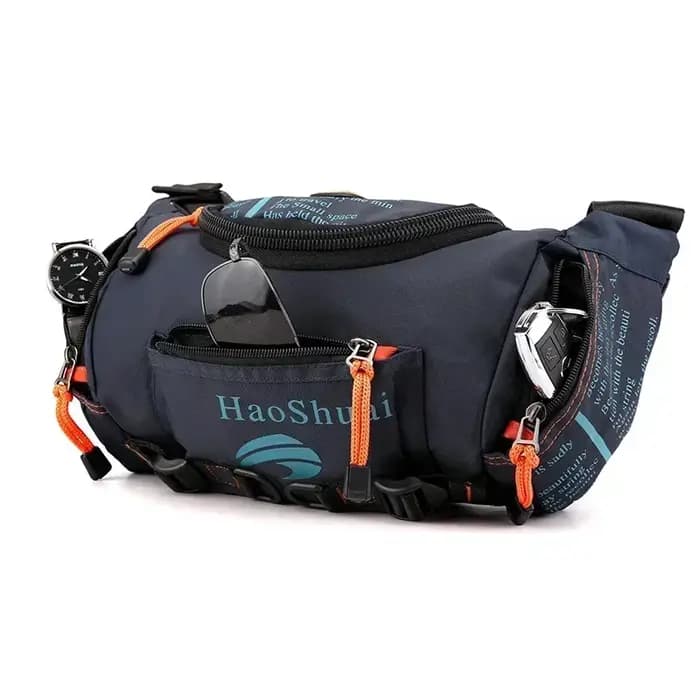 Sac de poitrine cylindrique multifonctionnel pour homme