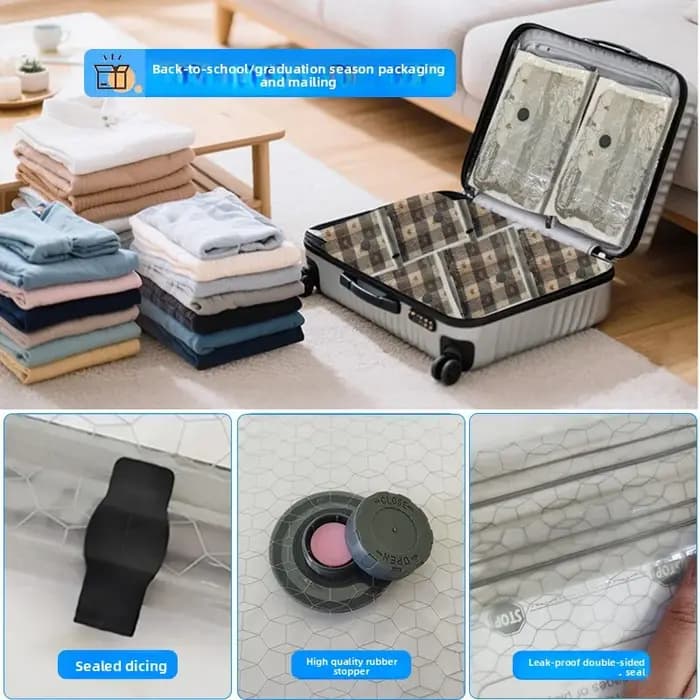 Lot de 15 sacs de compression de voyage avec pompe électrique, réutilisables, pour vêtements, bagages et literie – Optimisez l'espace