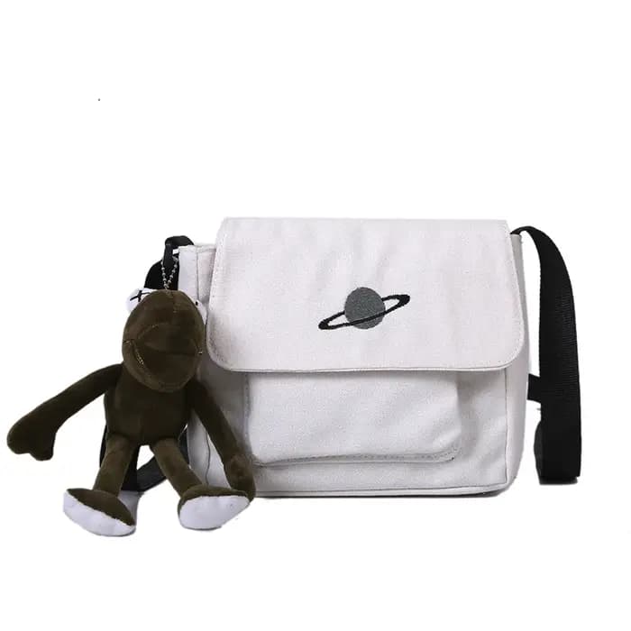 Collage décontracté étudiant Sac de messager femmes petit Sac toile Sac à bandoulière