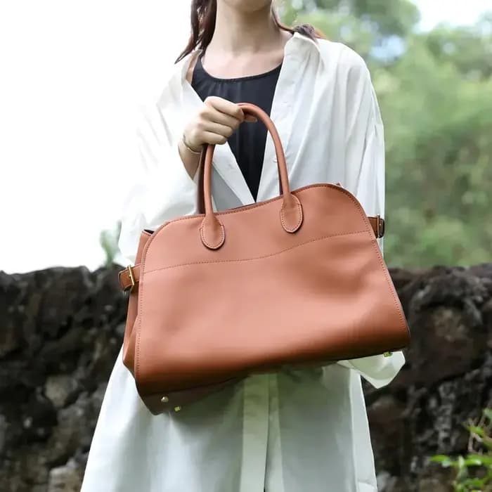 Sac fourre-tout de luxe pour femme en cuir véritable