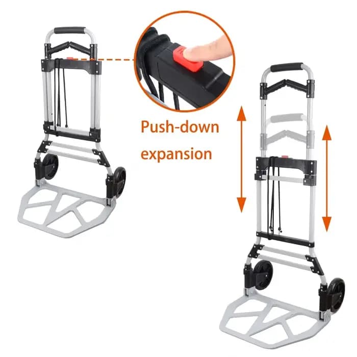 Chariot pliable à roulement de 150KGS pour bagages