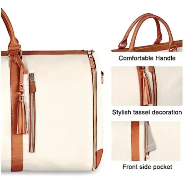Sac de voyage convertible en cuir PU avec bandoulière