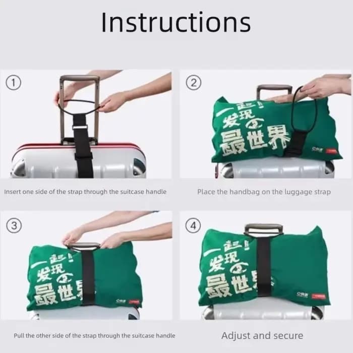 1/2 sangles élastiques réglables pour bagages