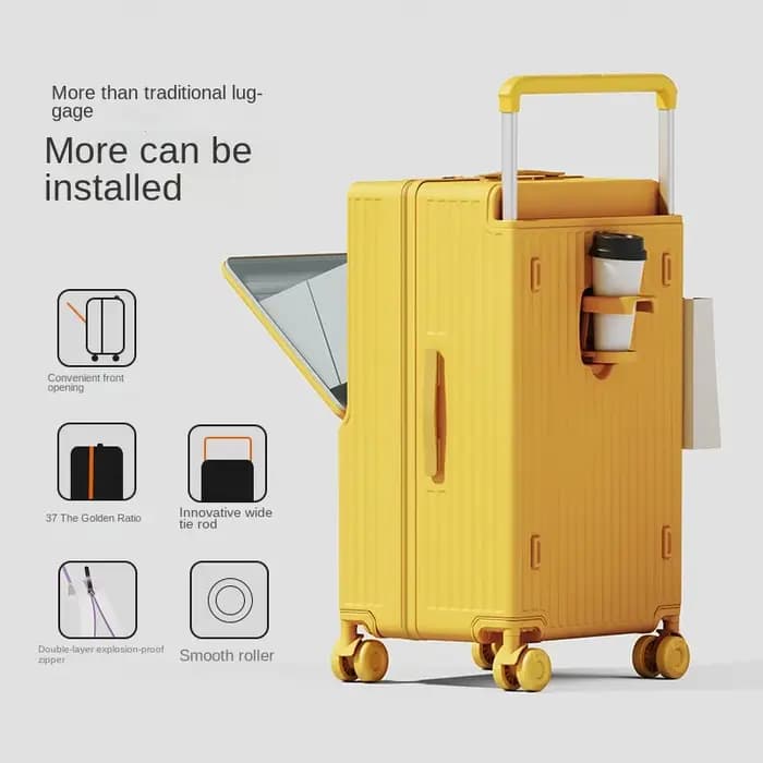 Nouveau bagage à biellette large ouverture avant sac pour ordinateur portable valises de voyage multifonctions sac de